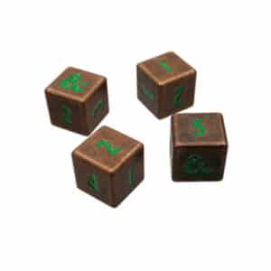 UP - Heavy Metal Copper and Green D6 Dice Set