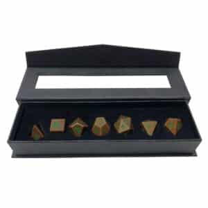 UP - Heavy Metal Copper and Green RPG Dice Set