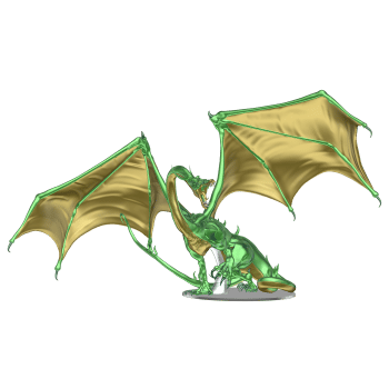 D&D Icons of the Realms - Adult Emerald Dragon Premium Figure