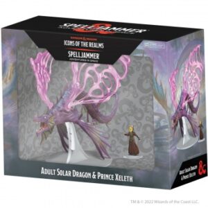 D&D Icons of the Realms - Spelljammer Adventures in Space - Adult Solar Dragon & Prince Xeleth (Set 24)