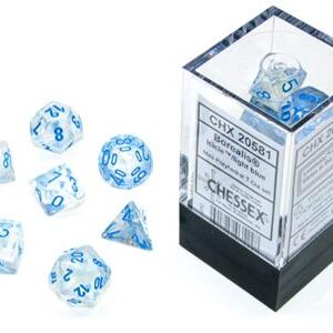 Chessex Borealis Mini-Polyhedral Icicle-light blue Luminary 7-Die Set