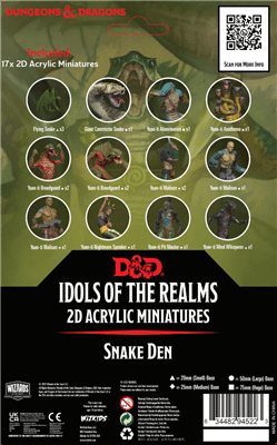 D&D Idols of the Realms - Scales & Tails - Snake Den - 2D Set