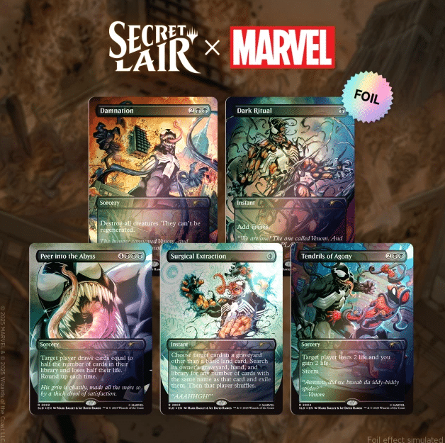 Secret Lair - Spider Man - Venom Unleashed Colors - Rainbow Foil Edition