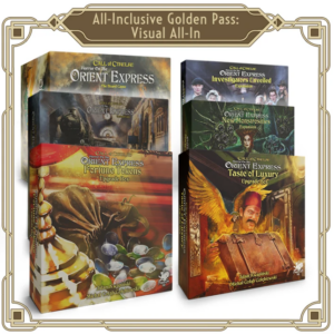 Horror on the Orient Express: The Board Game - All-Inclusive Golden Pass: Visual All-In - Kickstarter / Gamefound Edition + Premium Sleeve Pack